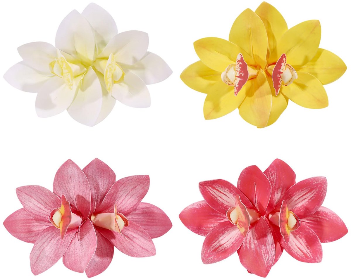 Haarspelden phalaenopsis haarspelden, bloemen, kunsttropische bloemen voor vrouwen, bruiloft, strandfeest