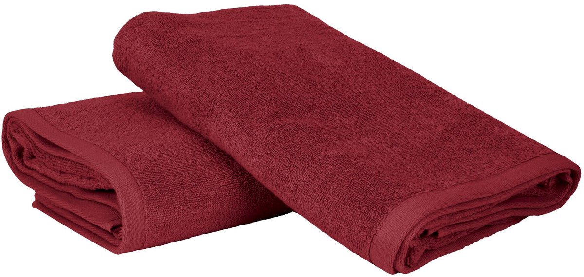 Handdoeken 70 x 140 cm - 100% puur katoen extra zacht - Handdoekencollectie - Let's Color! (Rood)