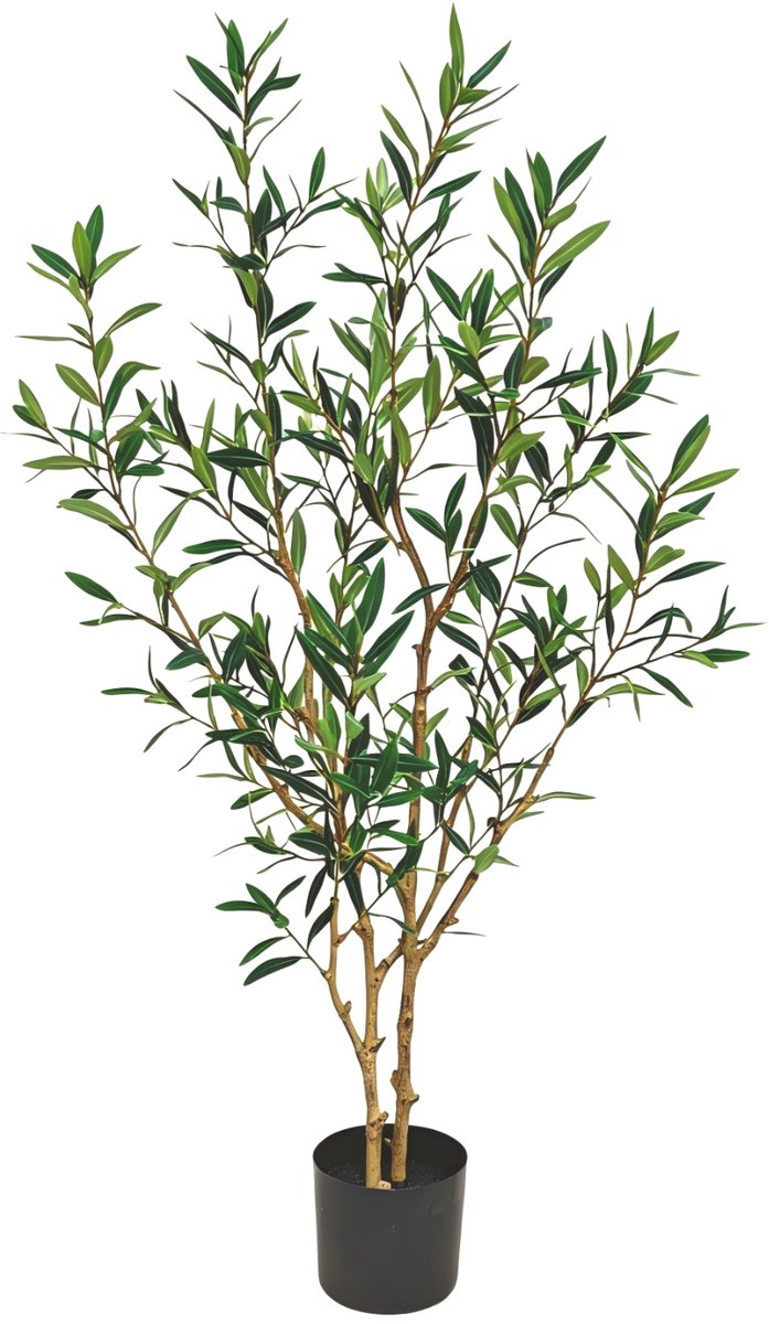 Kunst Olijfboom 120cm | Olijf Kunstplant | Neppe Olijfboom | Kunstplant voor Binnen | Valse Olijfboom