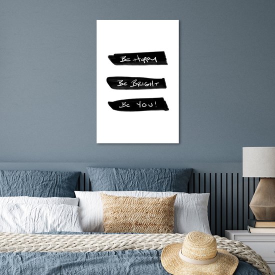 Affiche Citations - Soyez heureux, soyez brillant, soyez vous - Proverbes - Motivation - 40x60 cm