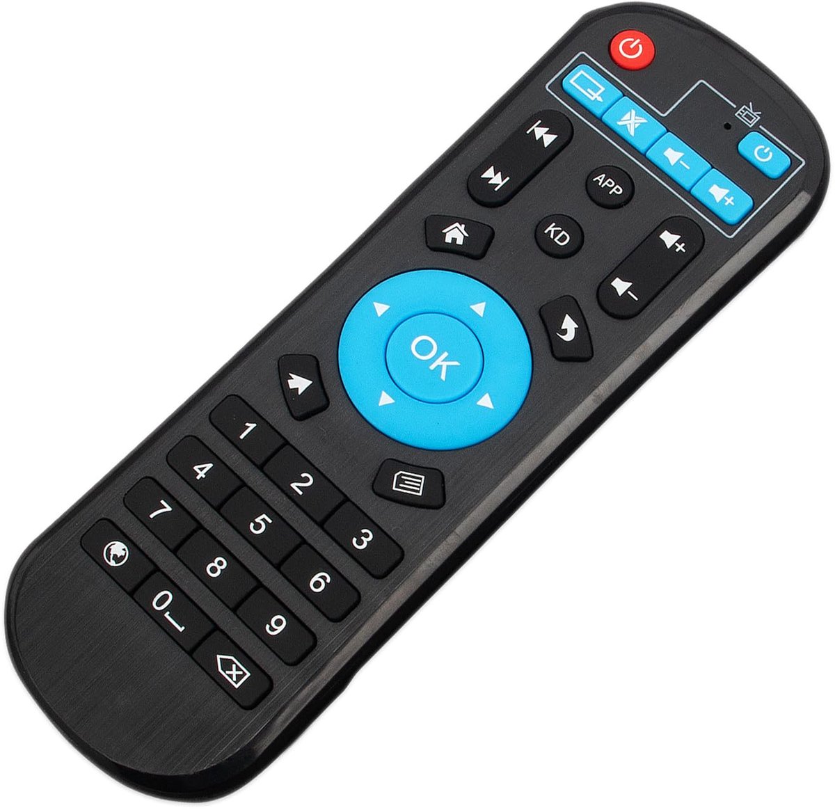 Afstandsbediening Vervanging geschikt voor Qbox Android TV Set Top Box Q Plus, T95, T95 MAX, T95Z Plus, T95K T95V T95U T95W Pro, MX1, T95 X2, MX10, T9, TX3, TX6, H50, X88, HK1, X96, H96