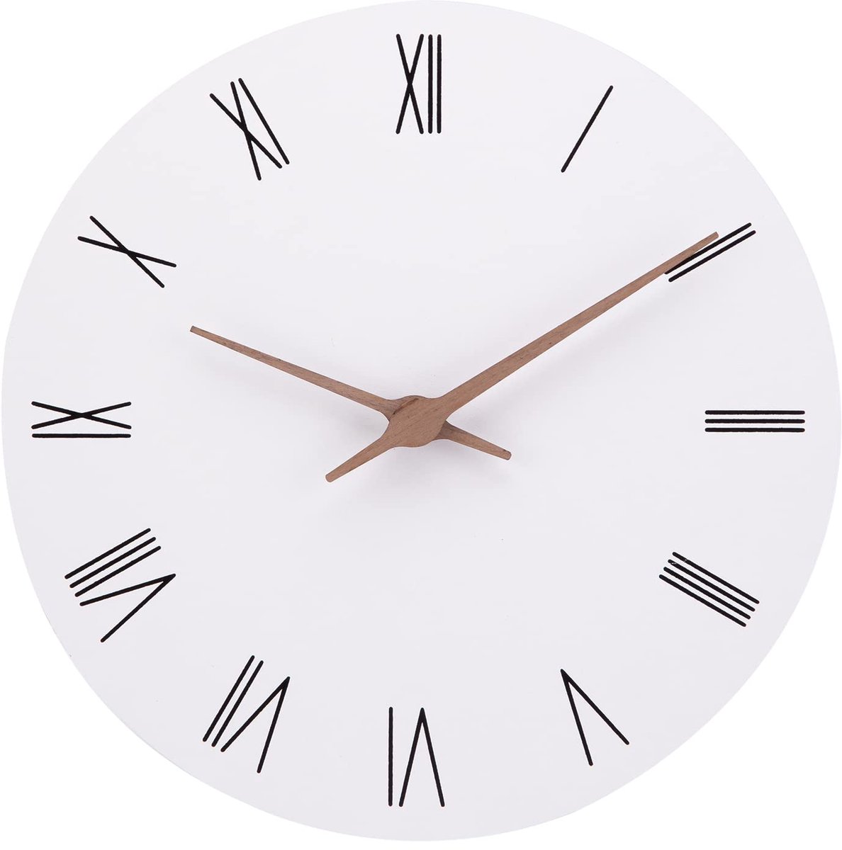 Wandklok zonder tikgeluiden, geluidloos, modern, 30 cm, groot, kwarts, eenvoudig af te lezen, batterijgevoede wandklok voor slaapkamer, woonkamer, keuken, kantoor, school
