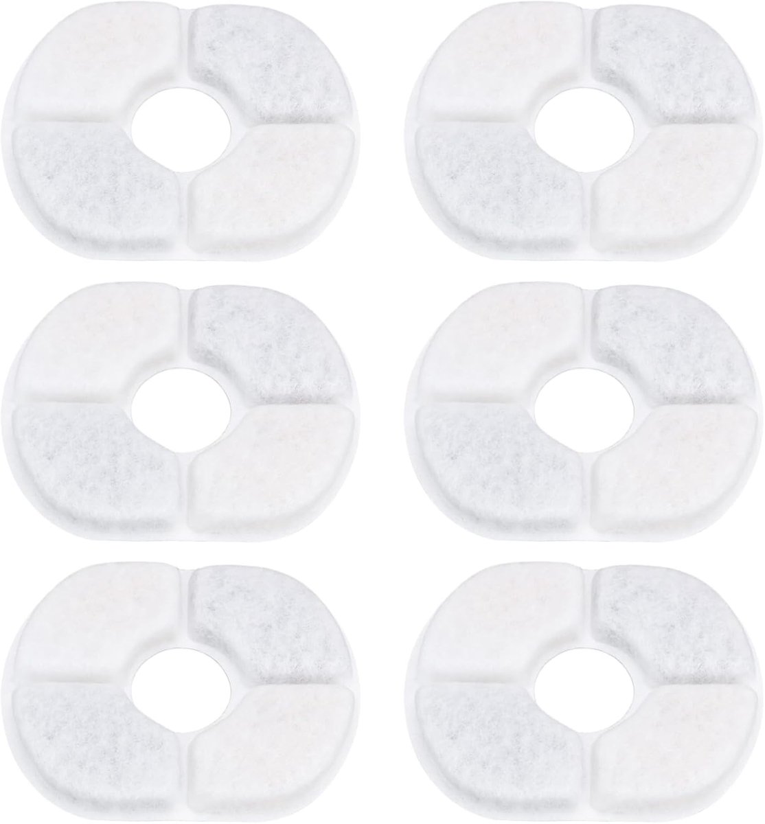 Lord of the Tools 6 stuks kattenfonteinfilters 10,8 x 8,8 cm kattenfilters ronde filters compatibel met Pawaboo 2,5 l kattenfonteinen