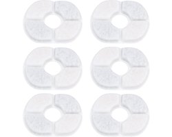 Lord of the Tools 6 stuks kattenfonteinfilters 10,8 x 8,8 cm kattenfilters ronde filters compatibel met Pawaboo 2,5 l kattenfonteinen