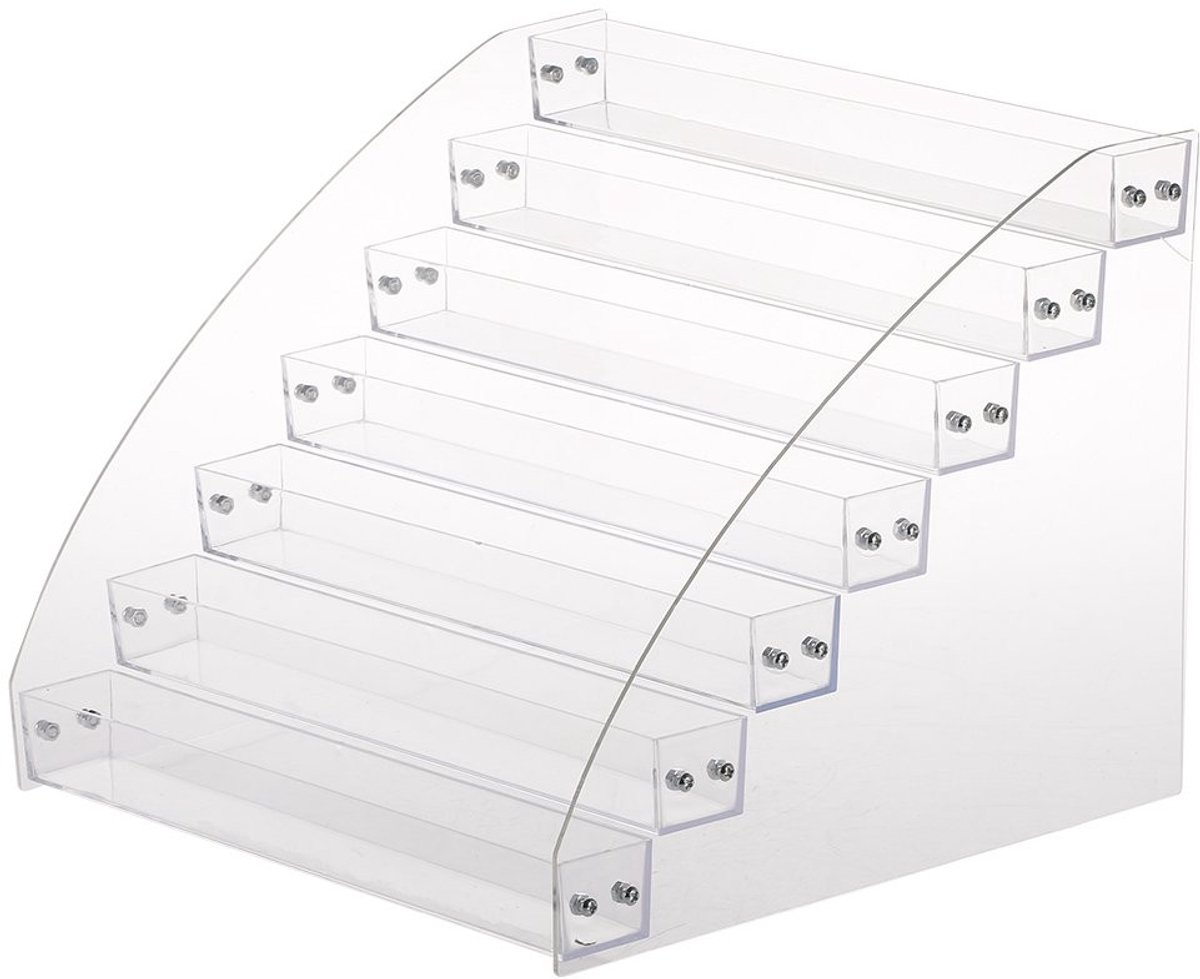 Dailygoods- Nagellakstandaard Hoogwaardig Acryl - Nagellak-Organizer - Transparante Displaystandaard - 7 Niveaus - Duurzaam en Milieuvriendelijk - Nagellakrek