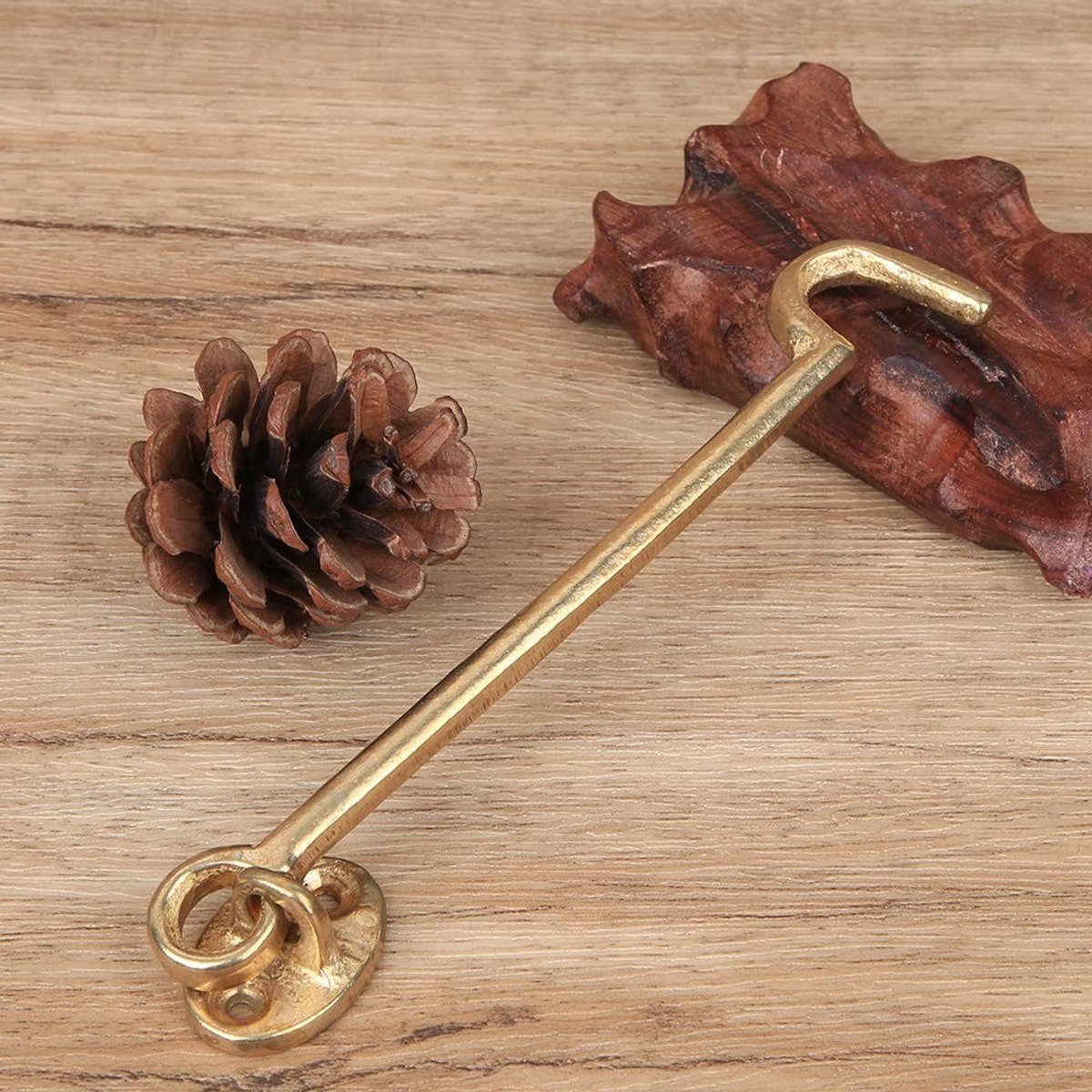 Dailygoods- Raam Klink Antieke Stijl - Venstervergrendeling - Beveiliging - Messing - Snelle Ontgrendeling - 17 x 3,1 cm - Vensterhaak