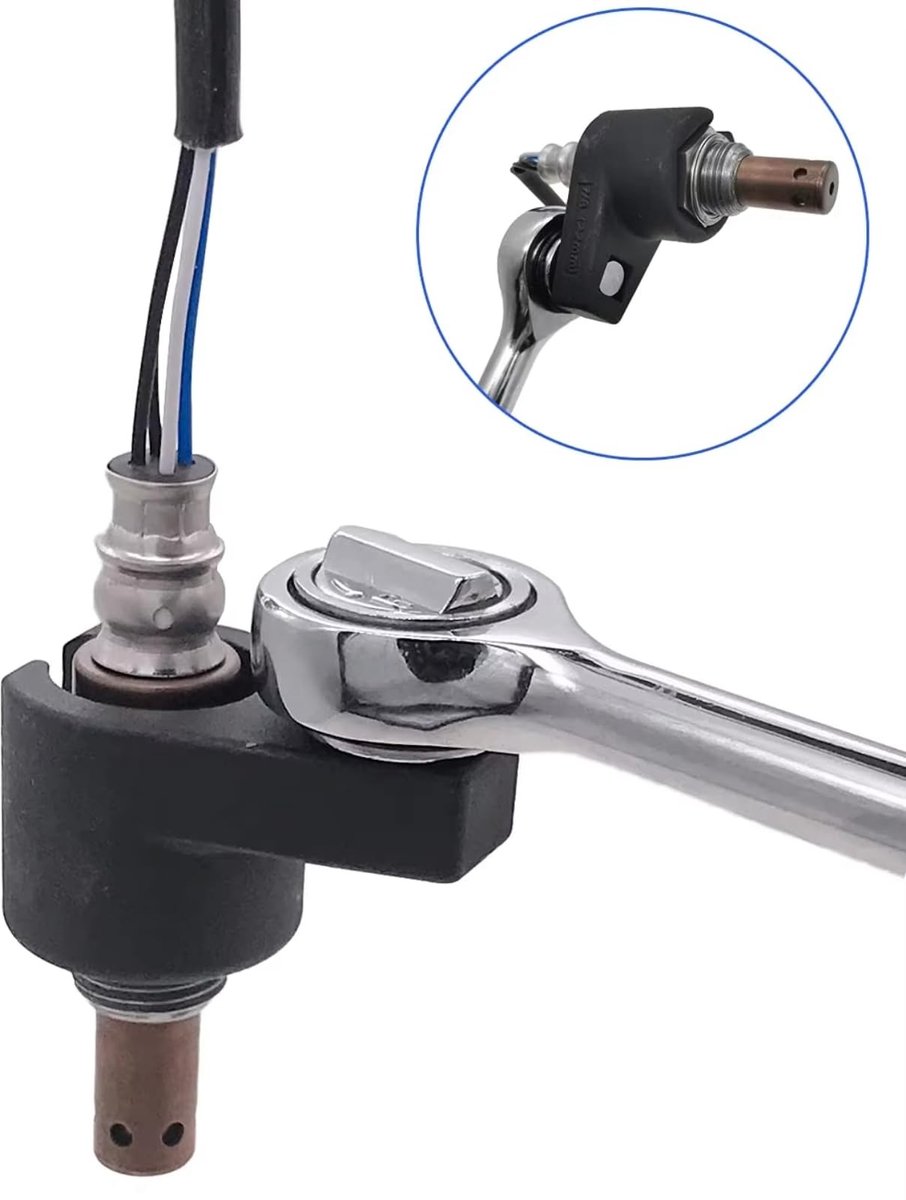 Dailygoods- Zuurstofsensor Sleutel 22 mm - Sensor Sleutel - Universele Sleutel - Stalen Gereedschap - 3/8" Aandrijving - Offsetlengte 5,6 cm
