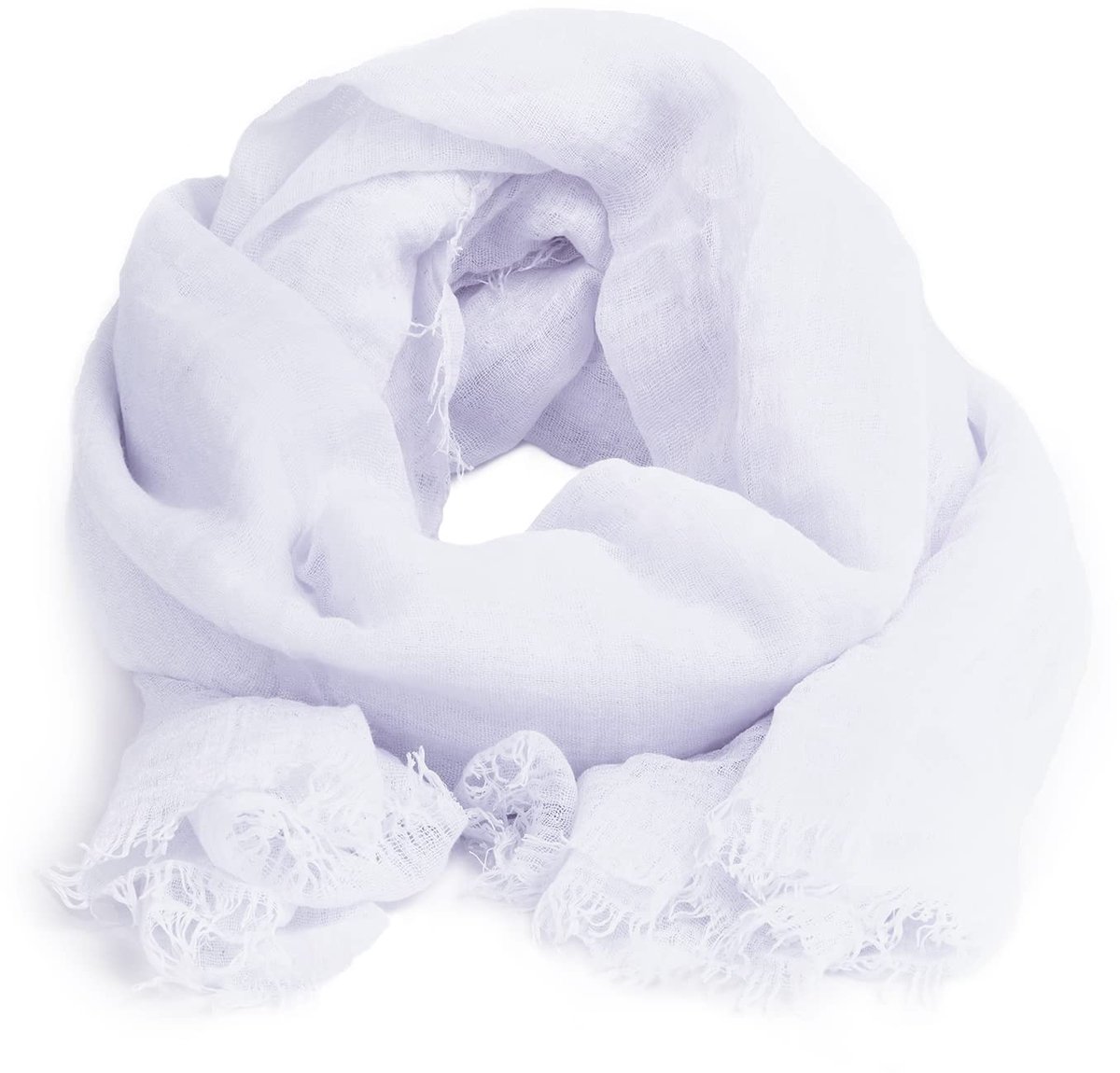 - sjaal - gekreukt - pashmina - halsdoek - sjaal - nek - 30 kleuren, Wit.