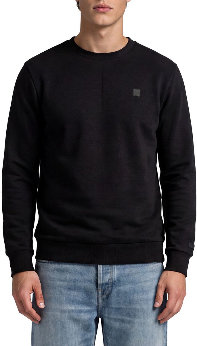 riverso Heren trui RIVCarter regular fit Zwart M Ronde Hals Volwassenen Sweatshirt zonder capuchon