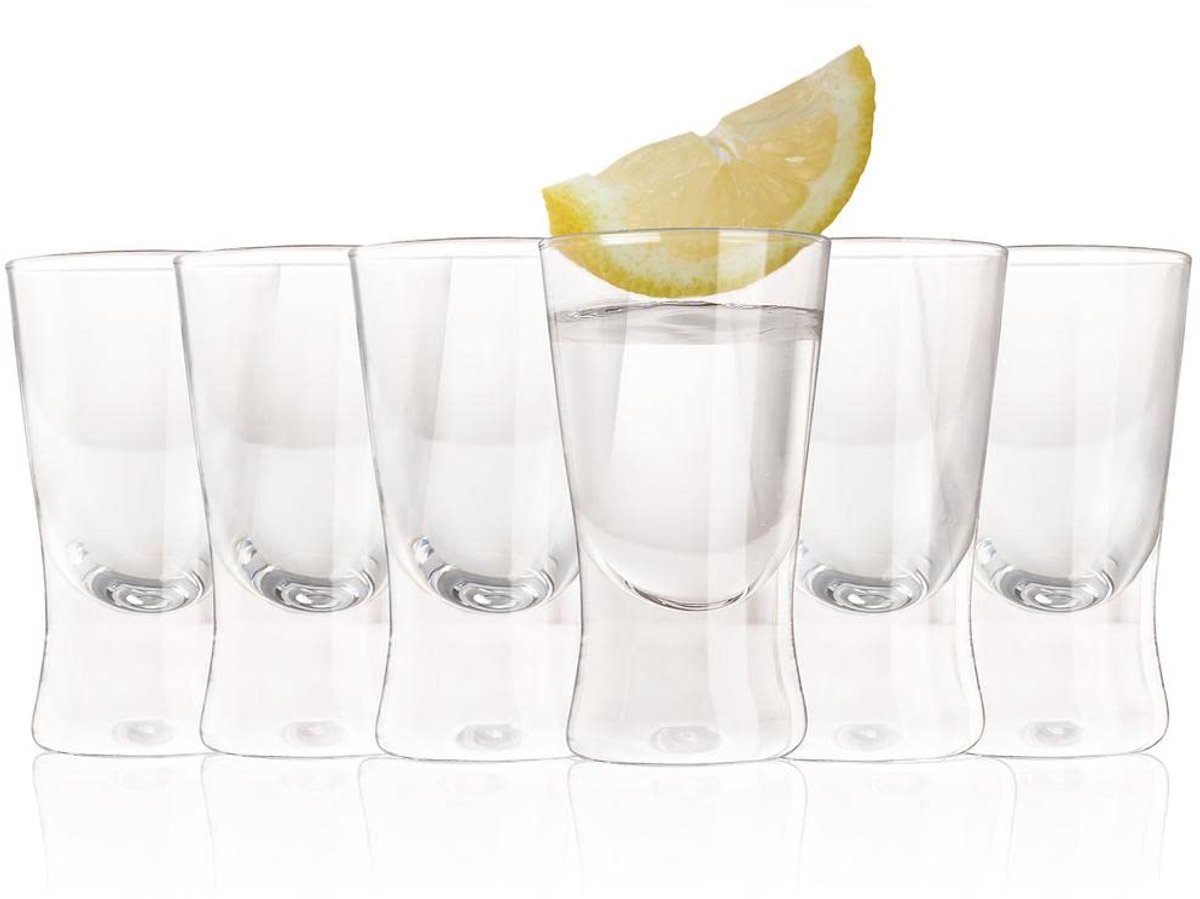 25 ml/2,5 cl, verpakking met 6 borrelglazen, cocktailglas, perfect voor feestjes en alle feesten