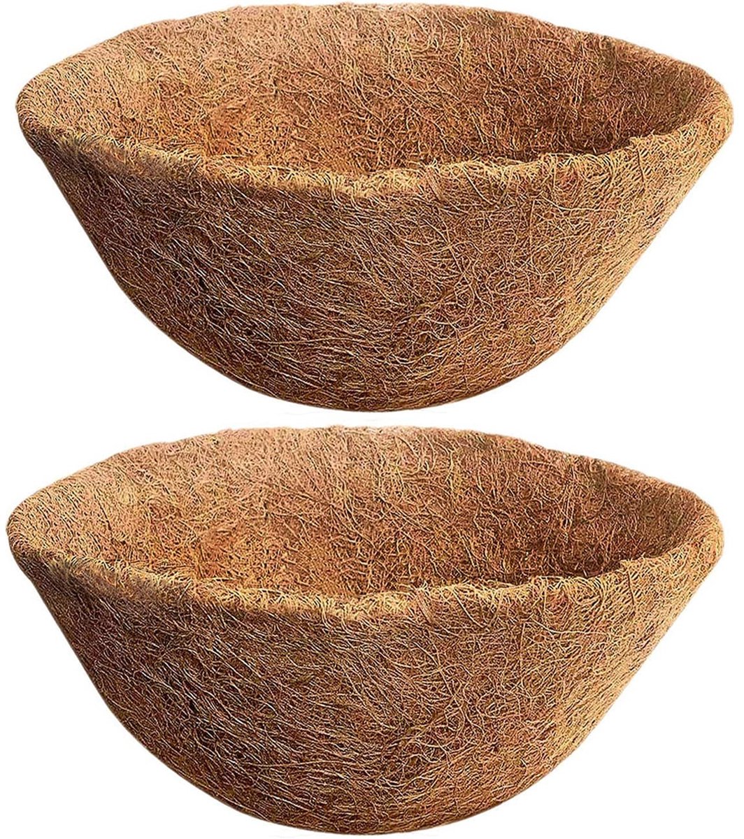 2 stuks 10 inch natuurlijke Coco Liner hangmand liner voor bloempotten plantenbakken coco vezel vervanging voor wandkuip kokosvezel liner voor bloemen Vine Pot tuingroenten