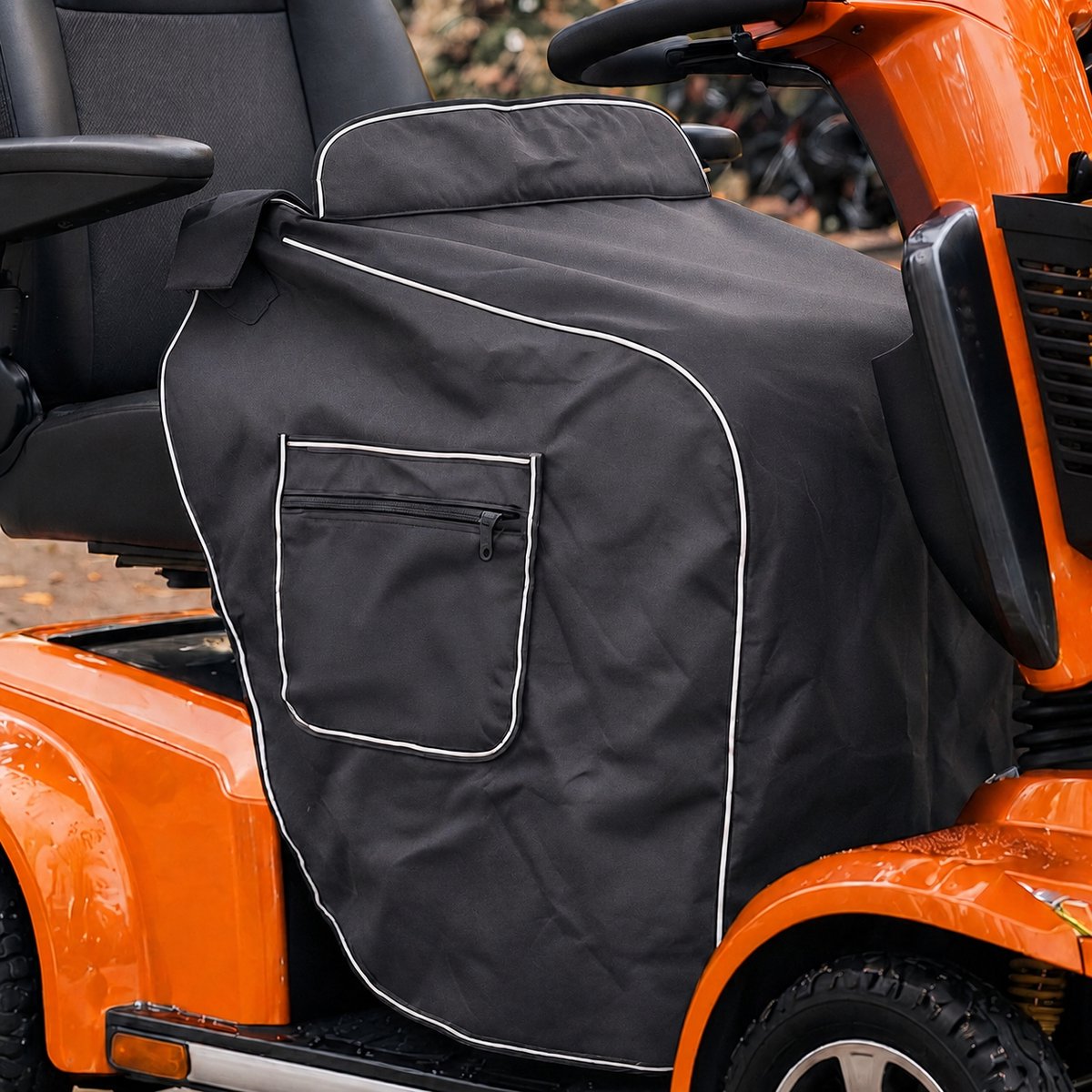 Premium beenkleed scootmobiel - Gevoerd en waterdicht deken met fleece - schootskleed - Universeel model met rits voor meer beenruimte