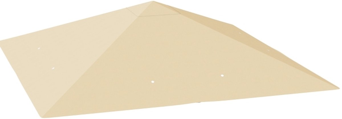 MEUNIQ vervangdak voor partytent 3 x 3 m, 298 x 298 cm, met klittenbandsluitingen en 8 afwateringsogen, waterafstotende coating, UPF 30+, beige
