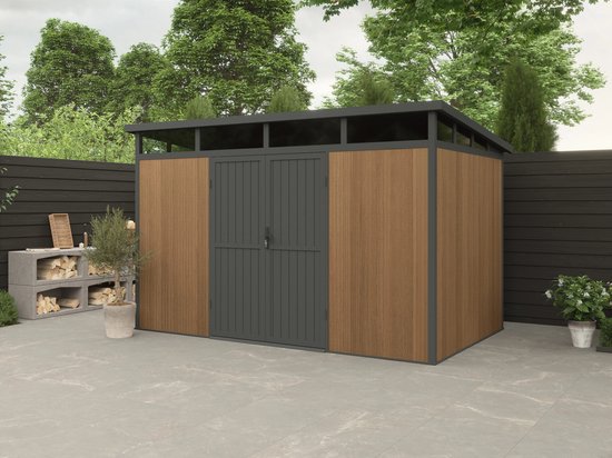 Blokhut Composiet Westwood Terra Teak - 345 x 215 cm
