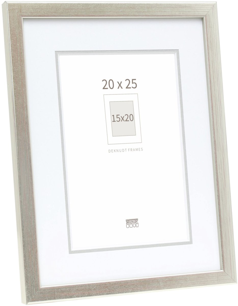 Deknudt Frames fotolijst S41JD1 P1 - zilver - passe-partout - 15x20 cm