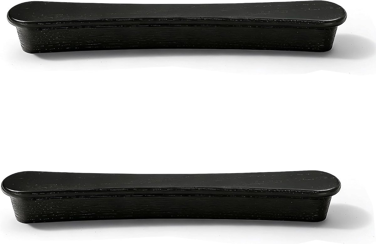6 Stuks Houten Keukenkast Handgrepen voor Kasten en Laden - Zwart, Gat Midden: 160mm, Duurzaam en Stijlvol