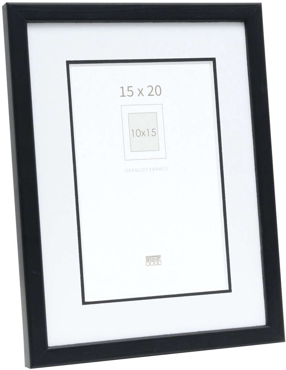 Deknudt Frames fotolijst S41JL2 P1 - zwart - passe-partout - 10x15 cm