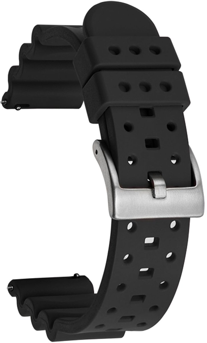 Rubberen Quick Release Fluorubber Band 18mm 20mm 22mm 24mm Sport Ademend Duurzaam FKM Rubber Horlogebanden Vervangende Band voor Heren Dames