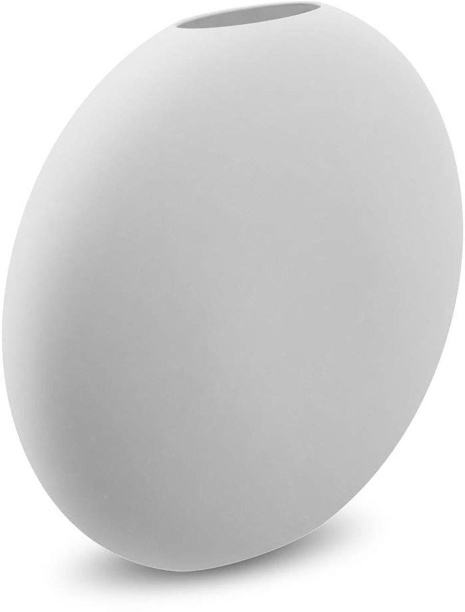Keramische Vaas - Decoratieve Pot - Woonkamer Decoratie - Handgemaakt Oppervlak - 20x19 cm - Wit