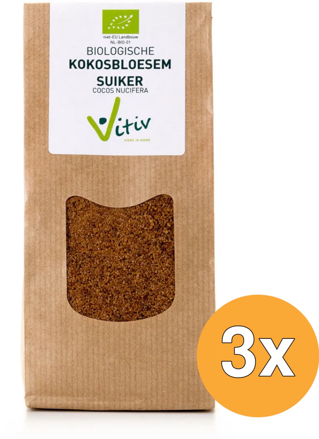 3x Vitiv Kokosbloesemsuiker Bio (1000 gr)