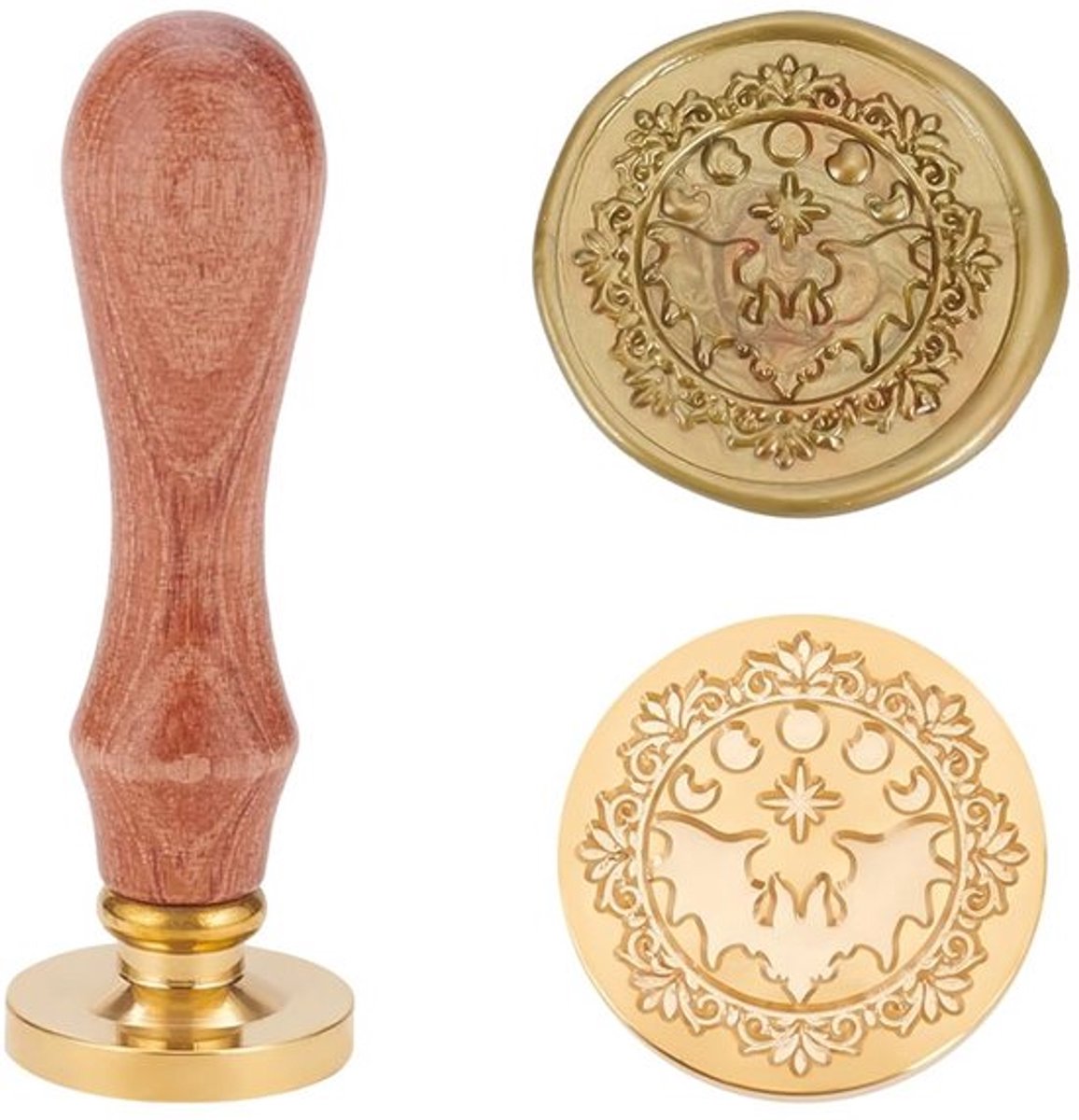Dailygoody - Vleermuis waszegel stempelset - Retro messing kopstempel