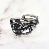 Mei's - Viking Twilight Serpents - ring heren - RVS zilver - ringmaat 55-59 mm