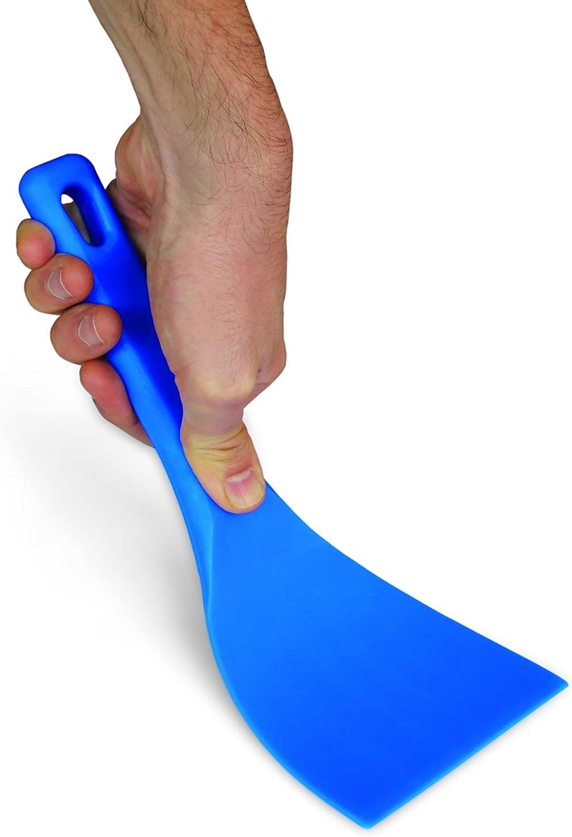 Professionele driehoekige spatel van duurzaam polymeer (lama 10 cm) - tarot met handvat, schraper, deegsnijder voor restaurant en pizzeria - 100% Made in Italy