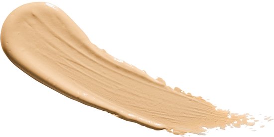 Een veeg lichte, beige concealer.