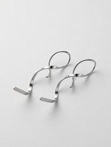 Zilverkleurige No-Fade Spiraal Threader Oorbellen - Waterproof - 316L RVS