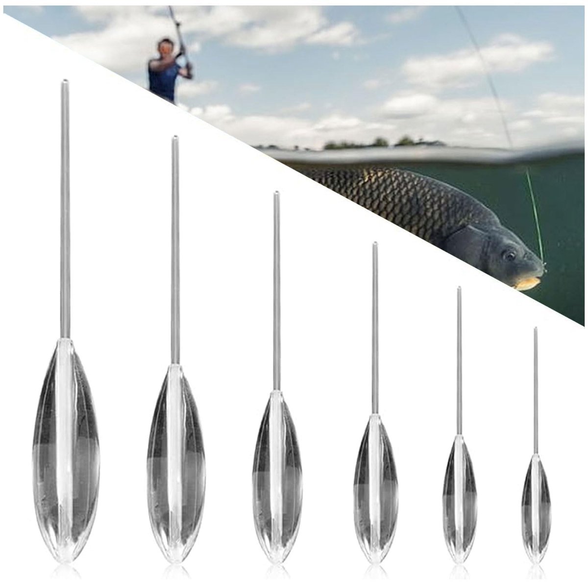 Dailygoods - Sbirolino Fishing Sbirolino-set, langzame zinkset, duurzame forelvissen, Sbirolino drijvend, Sbirolino 8g, 10g, 15g, 20g, 25g, 30g, voor foreldeeg en spoons forel