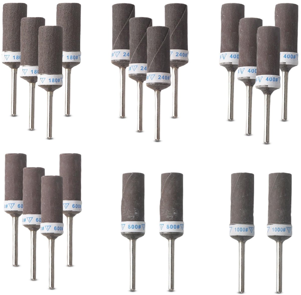 Dailygoods- Schuurmof 20 Stuks - Schuurbanden 180/240/400/600/800/1000 - Aluminium Oxide - Voor Schuren/Polijsten - Hoge Temperatuurweerstand - Schuurband