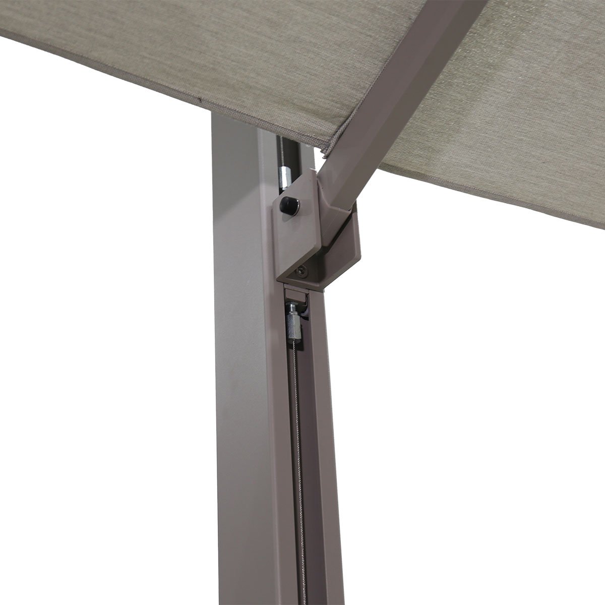 Garden Impressions Hawaii Emperor telescoop zweefparasol 300x400 taupe/zand – foto 4