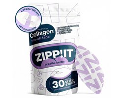 Zippit® Collageen Mondtape - Met hoge dosis Collageen - Mondtape voor de gevoelige huid en droge lippen - Met ademgaatje - Anti snurk slaapstrips - Mouth tape - Mond tape - Beter Slapen