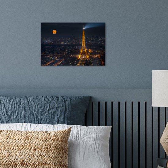 Affiche Paris - Tour Eiffel - Lune - 30x20 cm
