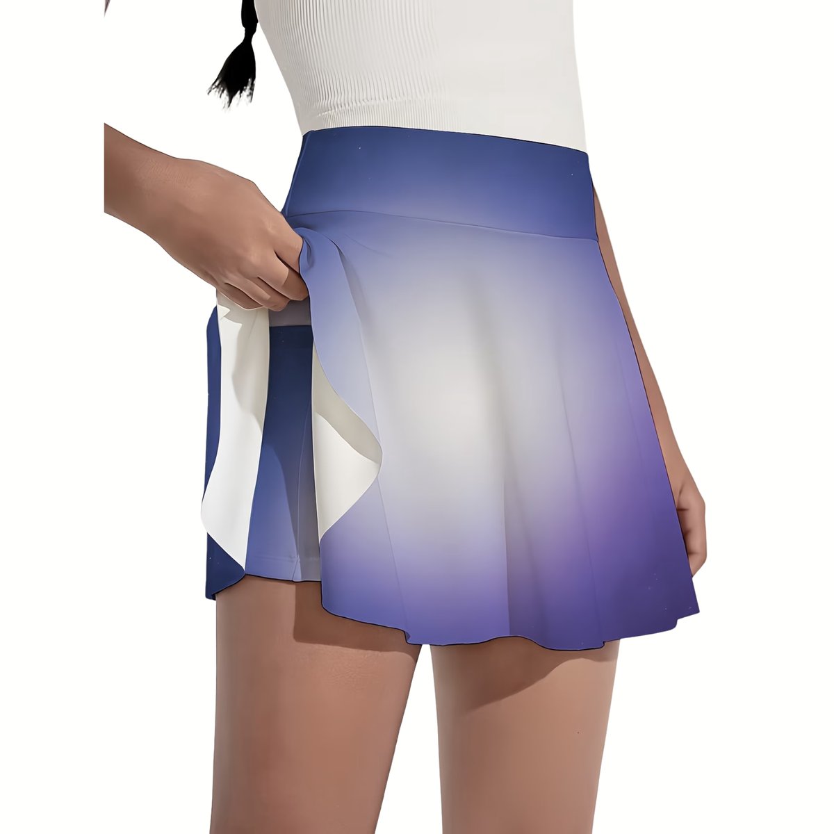 Currero Broekrok Dames Skort Skirts Skirt Rok Midi Korte Broek Culotte Wandelrok Rokje Legging Lichtpaars
