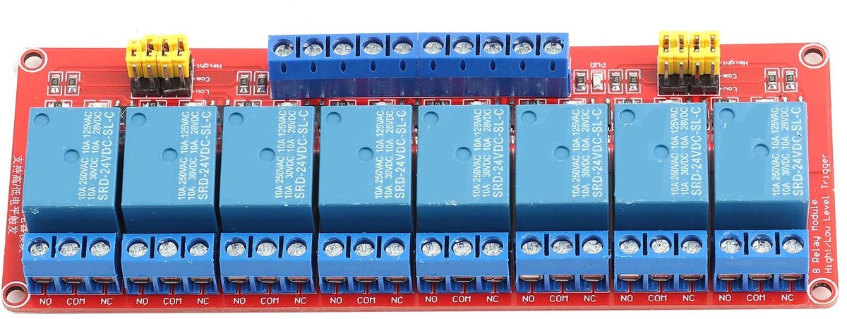 Dailygoods- Relaismodule 8-kanaals - 24 V Optokoppeling - Gehumaniseerd Interface-Design - Relaisuitgangsterminal - Directe Verbinding - Handig voor Gebruiker - Schakelmodule