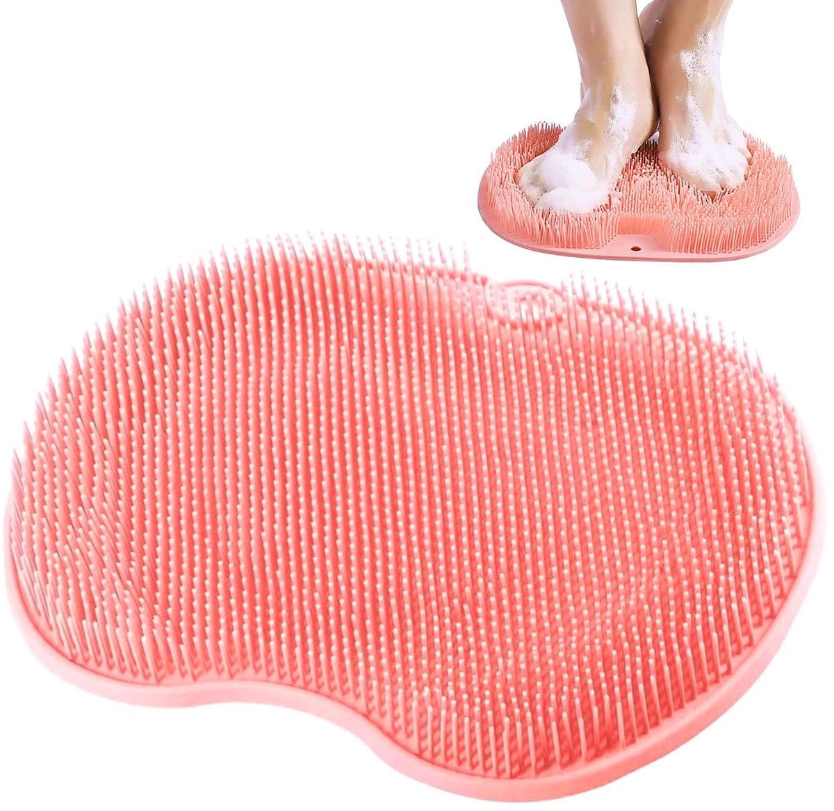 Dailygoods- Massagepad Antislip - Massageapparaat voor Rug - Peeling/Masseren - Voetbadmat - Schrobber met Zuignappen - Perfect voor Pedicure - Voetschrobber