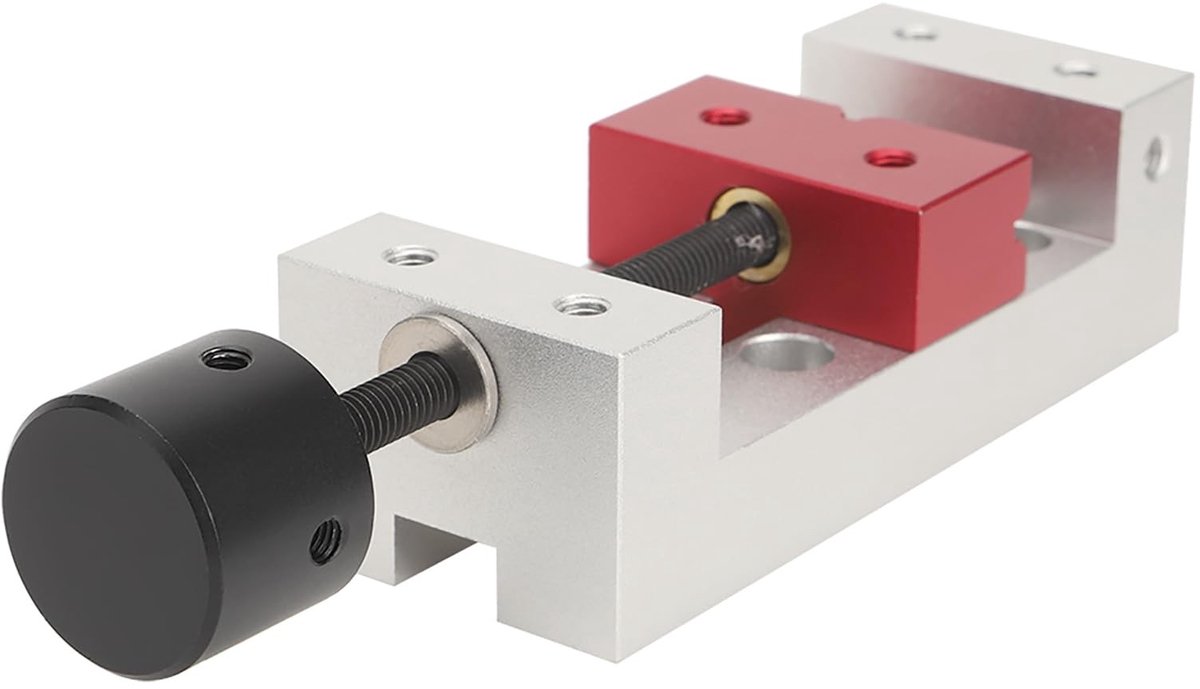 Dailygoods- Platte Klem - Mini Aluminium - Bankschroef 50 mm - Boorpers - Mechanische Machine - Geschikt voor Sieraden