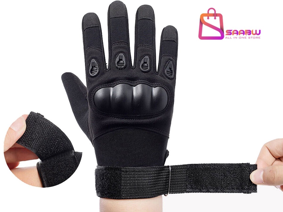 Tactische Handschoenen XL Zwart - Militaire Survival Handschoenen - Combat Handschoenen met Knokkelbescherming - Antislip - handschoenen heren - werkhandschoenen heren - 51444