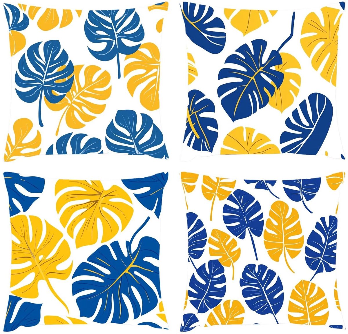 waterdichte kussenhoezen, 50 x 50 cm, geel, kussenhoezen, bankkussen, fluweel, decoratieve kussenhoezen, voor bank, stoel, woonkamer, tuin, decoratieve cadeaus voor dames, S1-484
