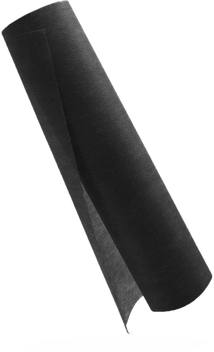 Tafelloper, 30 cm x 25 m, tafeldecoratie voor doop, communie, verjaardagen, bruiloften en feesten (zwart)