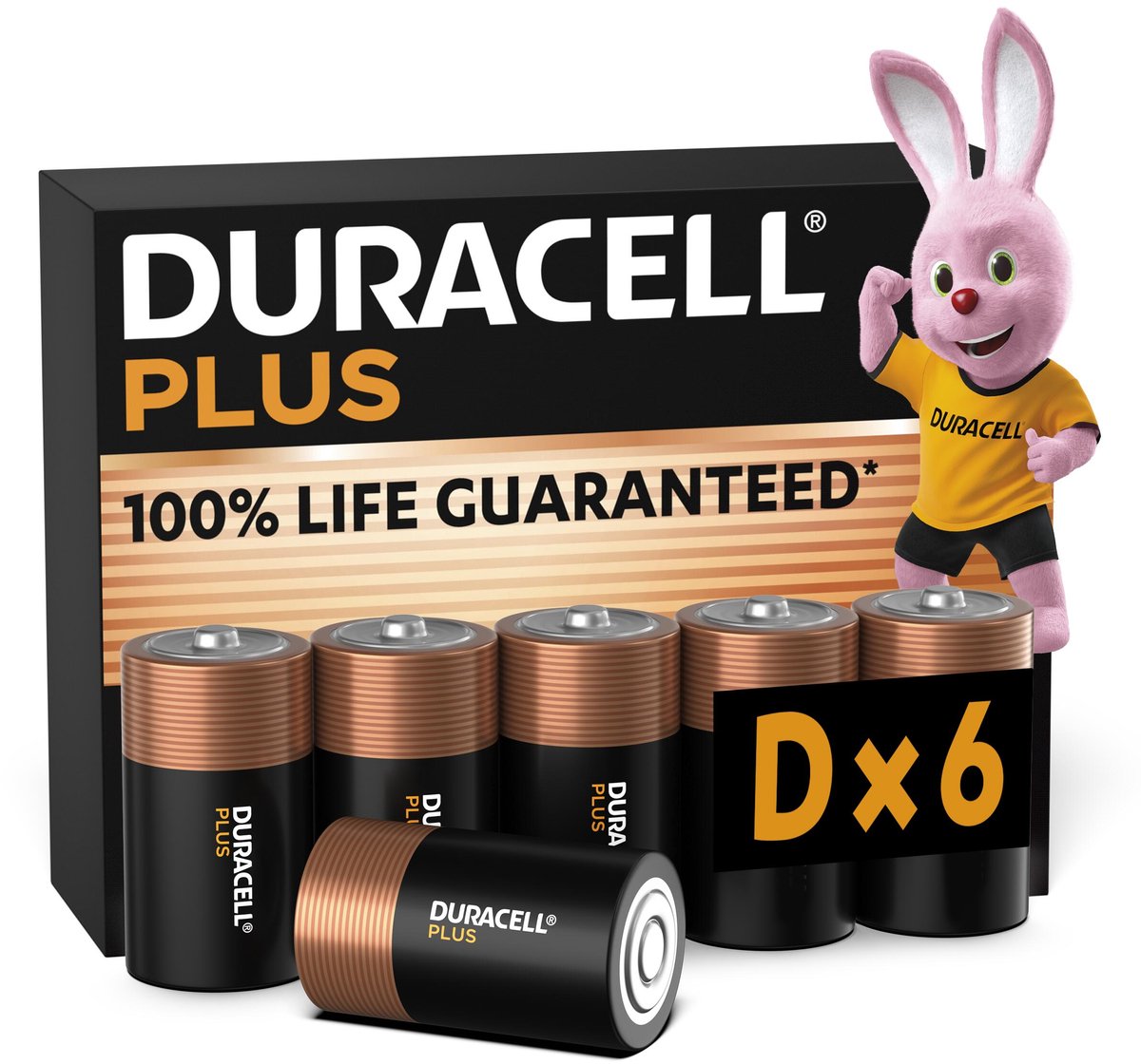Duracell Plus D - alkaline batterijen - 1,5V, LR20 - 6 stuks