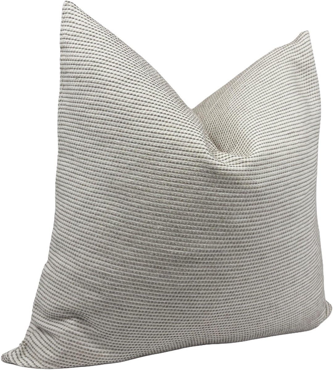 40x40 cm beige grijs - gestreepte kussenhoes met ritssluiting, decoratief kussen voor bank & bank, Sevilla, EU-productie, 1 stuk
