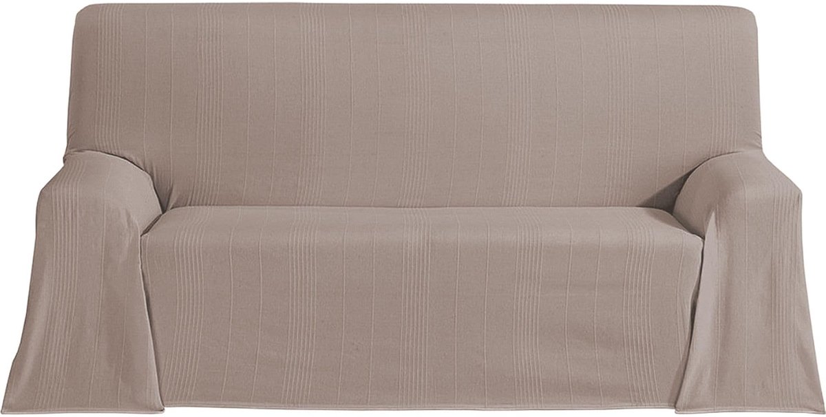 Sprei, afmetingen 130 x 180 cm, zowel voor bank als bed, multifunctionele sprei, bruin, decoratieve sprei voor bank, bed, bankovertrek, licht en elegant