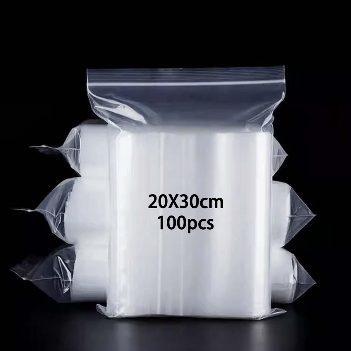 newlng newlng Hersluitbare zakken, 100 stuks, 20 cm x 30 cm, hersluitbare zakken, geschikt voor boeken, documenten, kleding, hoeden, sjaals, schoenen, reisopslag, wachten op artikelclassificatie