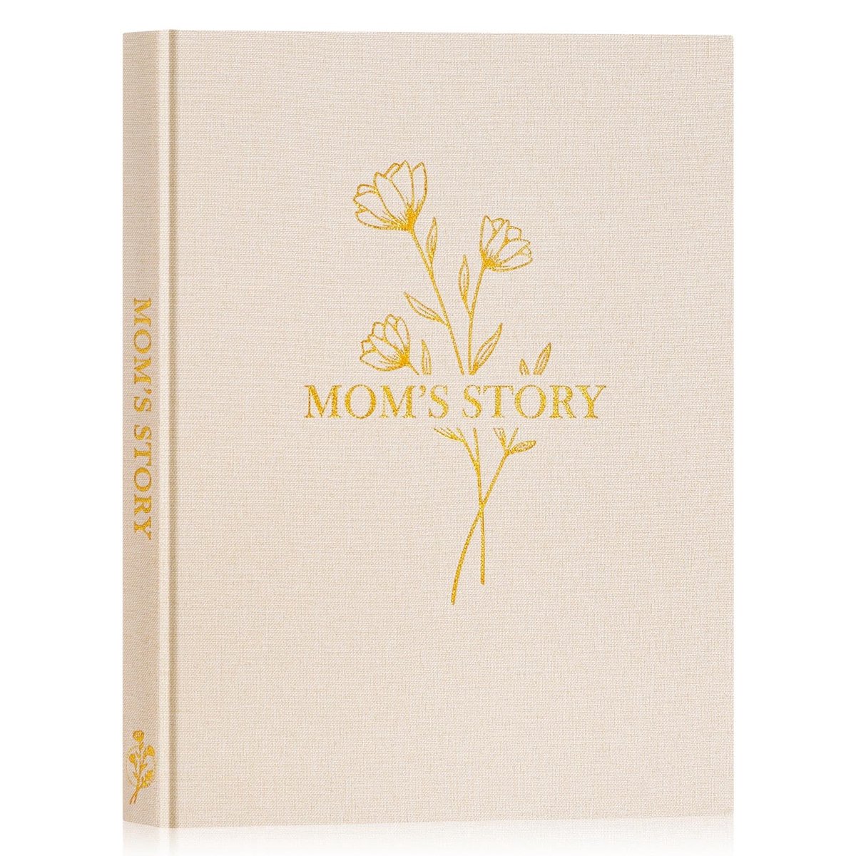 Dailygoods- Dagboek met 270+ aanwijzingen - Moederverhaal Gids - Harde Kaft - Aandenken Boek - Cadeau voor Moeder - Linnen Cover - Verhalenboek