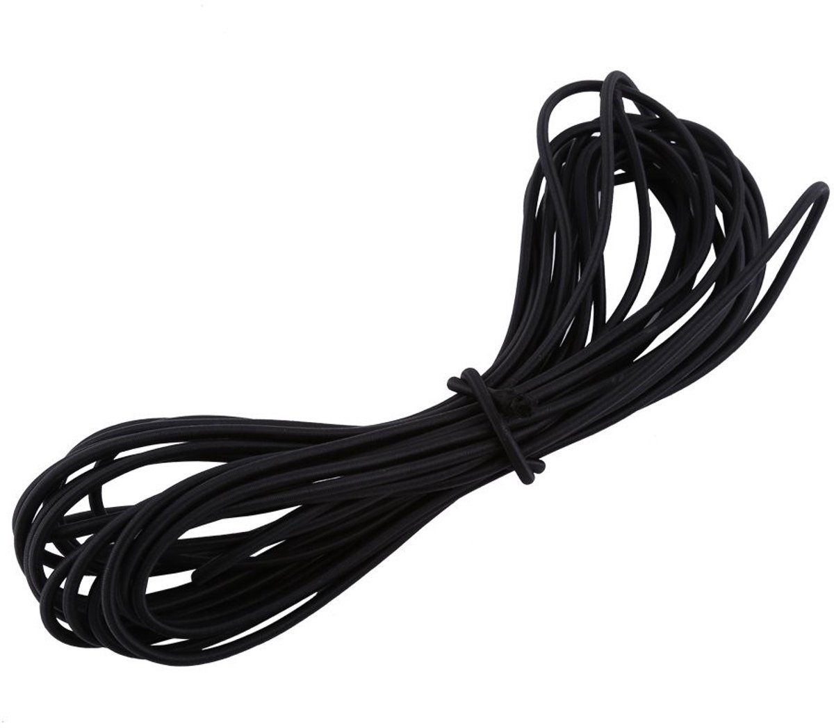 Dailygoods- Bungee Touw 10 Meter - Elastisch Koord 4 mm - Zwart - UV-bestendig - Slijtvast - Lichtgewicht