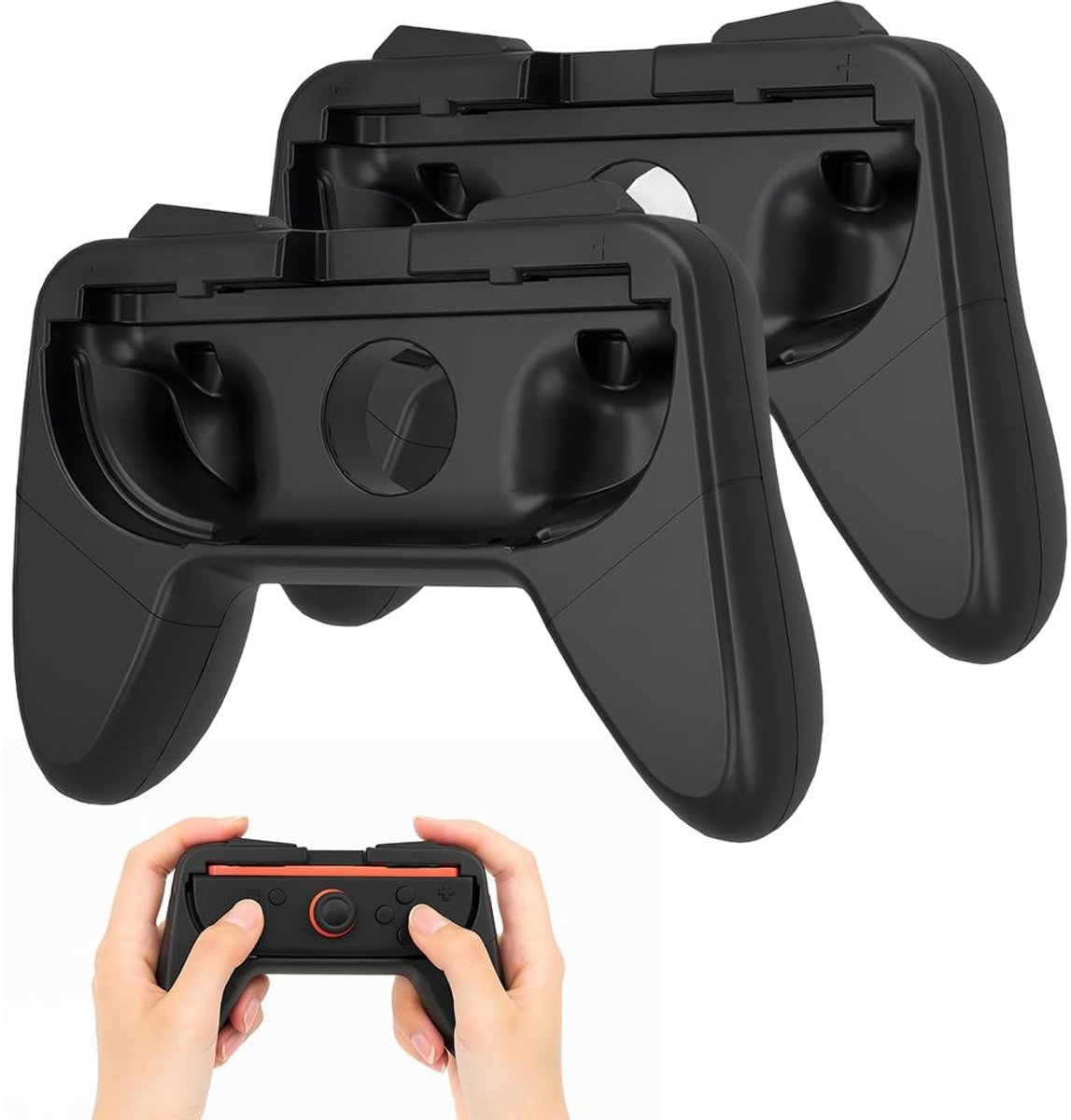 Dailygoods- Gripadapter Antislip - Dubbelpak - Gaming Controller Hoes - Switch 2 Accessoires - Ergonomische Handgreep - Hoogwaardig ABS-Materiaal - Controllerhoes