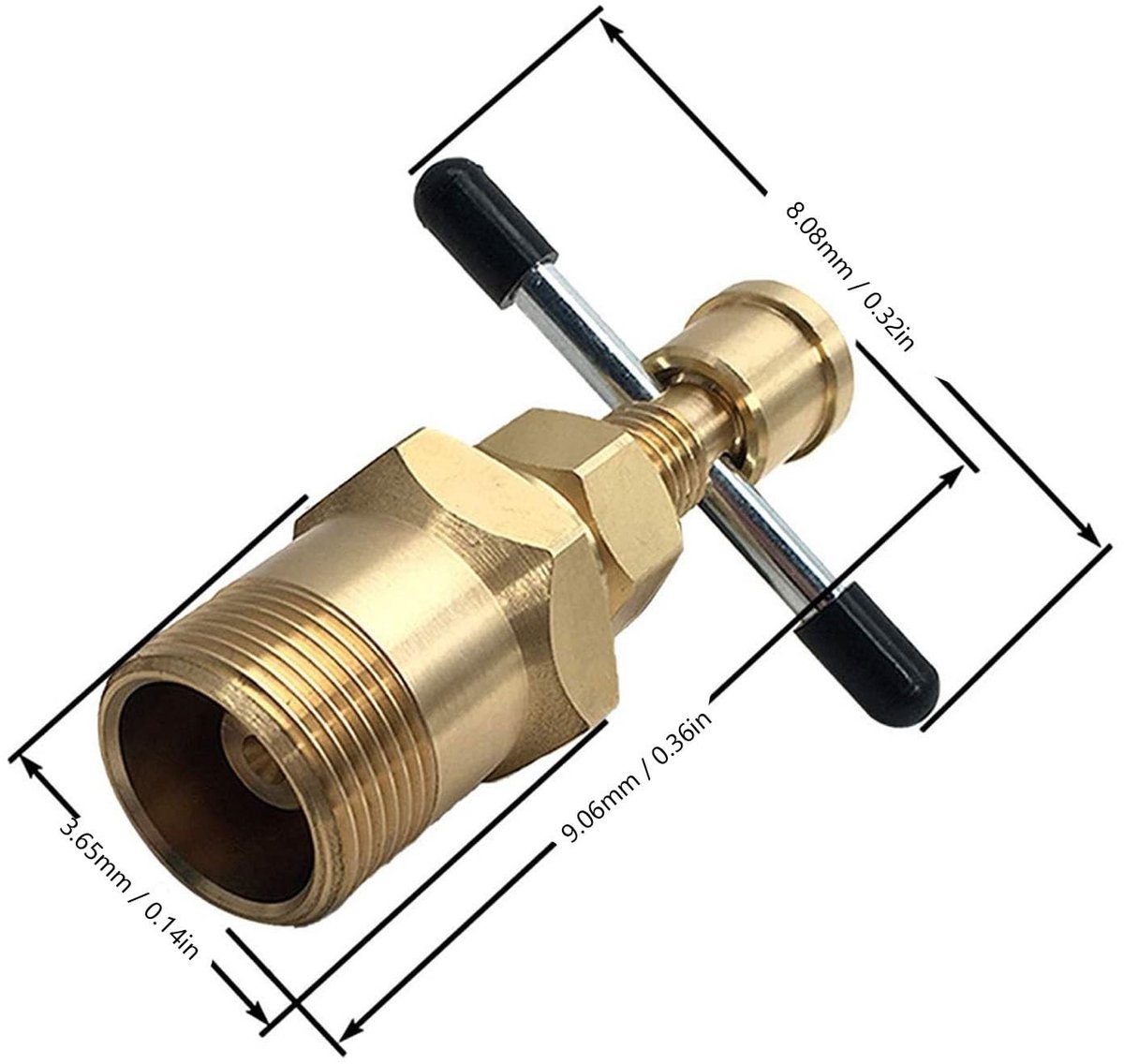 Dailygoods- Olijfverwijderingsgereedschap 15 Mm/22 Mm - Massief Messing - Pijptrekker - Verwijdergereedschap - Eenvoudig te gebruiken - Brede toepassing