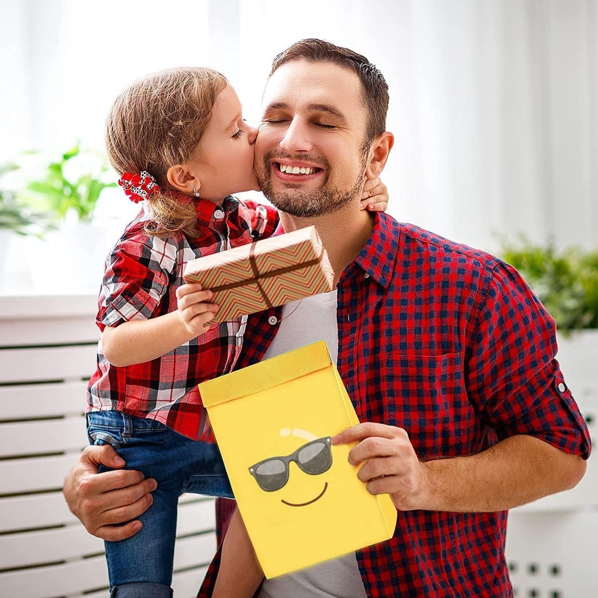 Dailygoods- Geschenkzakken 48 Stuks - Papieren Zakjes - Kraftpapier - Snoepzakken - Verjaardag - Bruiloft - Met Stickers - Cadeauzakjes